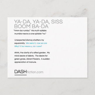 Ya-Da, Ya-Da, Siss Boom, Ba-Da Vykort