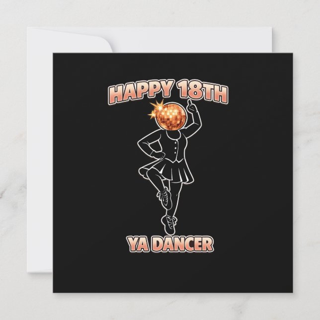 Ya Dancer Birthday Funny Scottish Scotland Kort (Framsida)