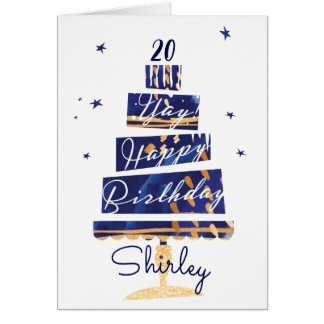 "Ya! Grattis på födelsedagen" Modern marin kummel  Hälsningskort