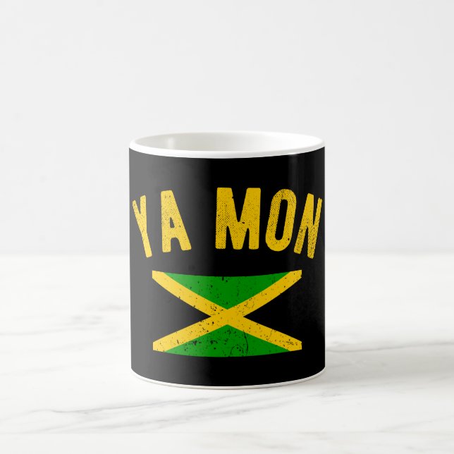 Ya Mon Jamaica Slang Funny Jamaican-fras Kaffemugg (Center)
