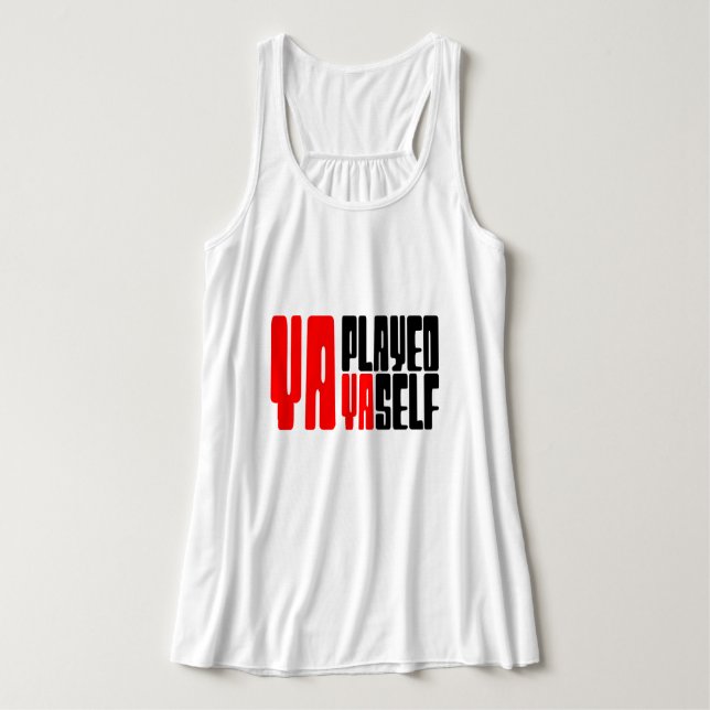 Ya Played Yaself Linne Med Racerback (Design framsida)
