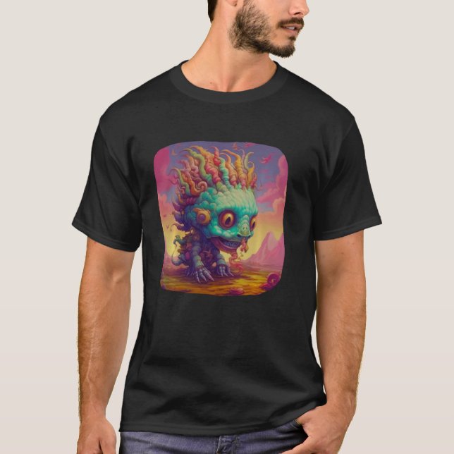 YA Sci Fi-Utomjordingar Nyfiket T Dragon Dream Col T Shirt (Framsida)