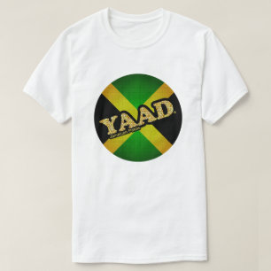 Yaad Jamaican Flagga Round-Patterned T Shirt