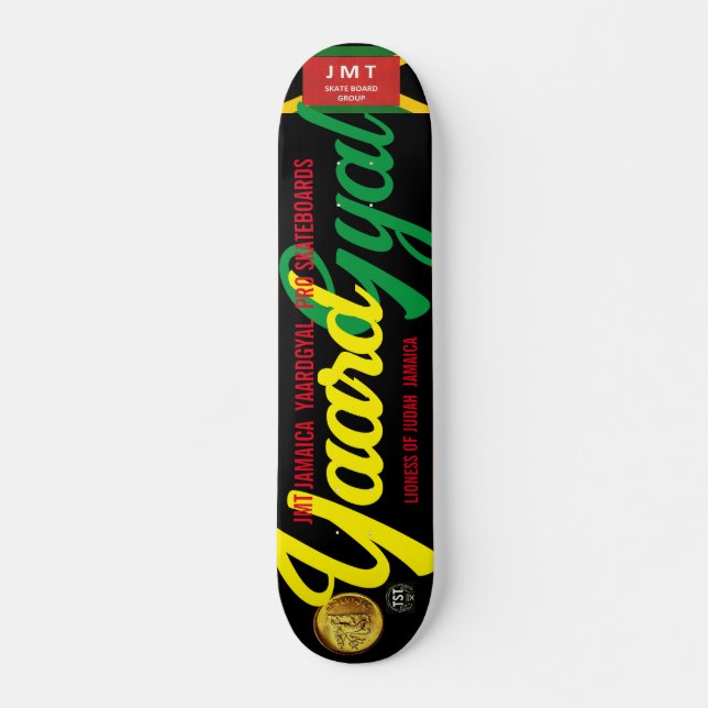 YAARD GYAL JMT JAMAICA 7 3/4-tums Skateboard Deck (Framsida)