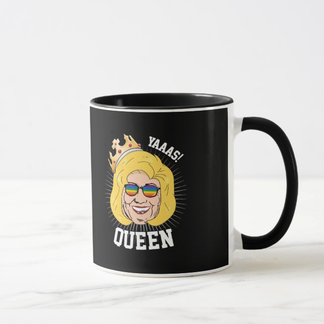 Yaas Queen - Hillary Clinton Pride - HBT - Mugg (Höger)