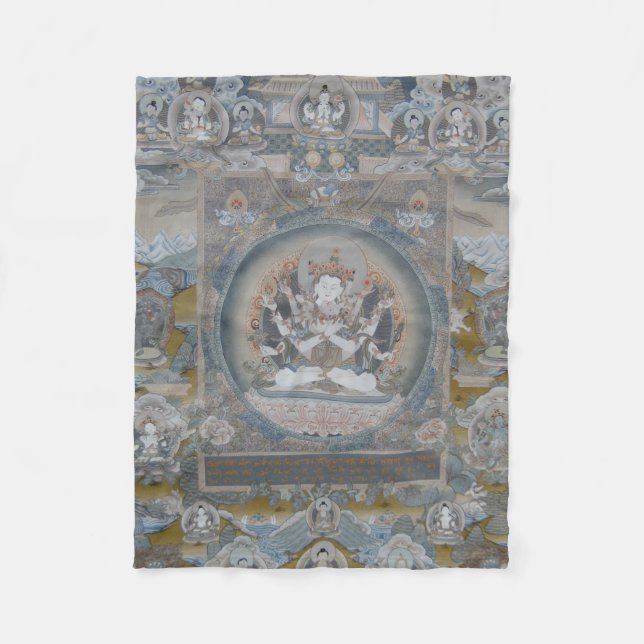 Yab Yum Vajrasattva Fleece Blanket (Framsidan)