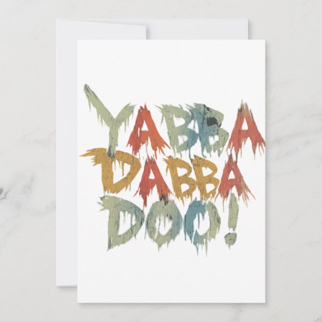 Yabba dabba doo! inbjudningar (Framsida)