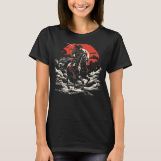 Yabusame Horseback Archery Japanska Samurai Warrio T Shirt