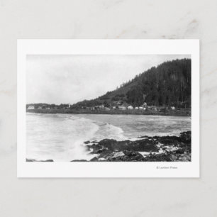 Yachat, Oregon Town View och Ocean Photographic Vykort
