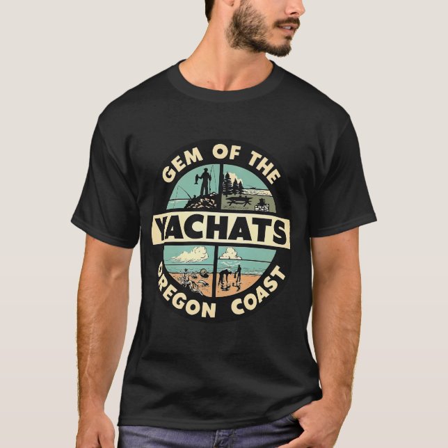 Yachats Oregon Vintage resor T Shirt (Framsida)