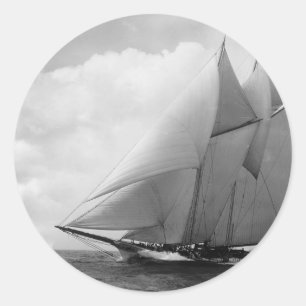 Yacht Amerika c1910 Runt Klistermärke