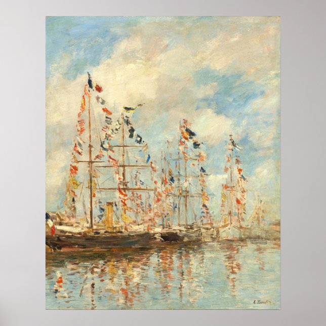 Yacht Basin - Eugène Boudin Fine Art Poster (Framsidan)