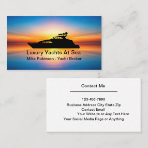 Yacht Broker and Dealer Affärskorts Sunset Visitkort