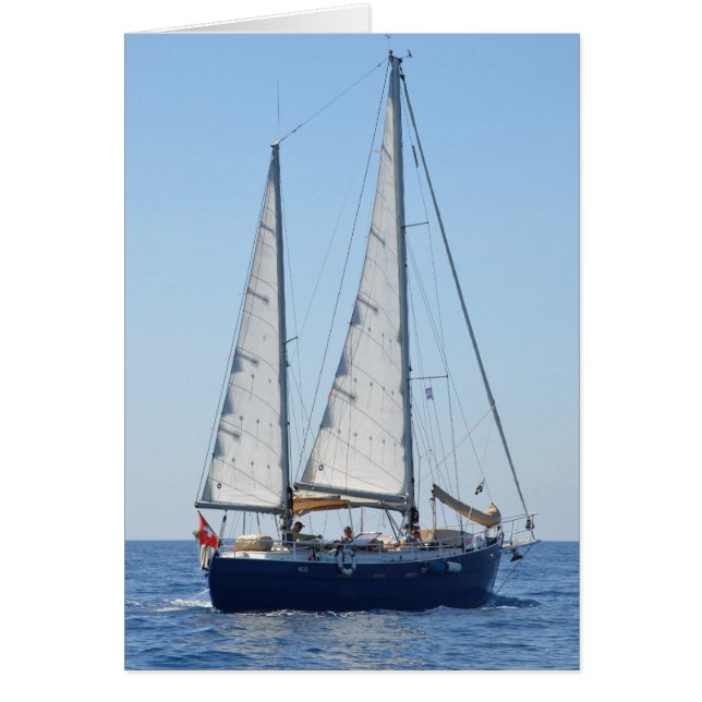 Yacht Cleophea Hälsningskort (Framsidan)