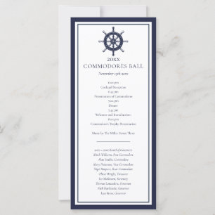 Yacht Club Meny Marinblå Program