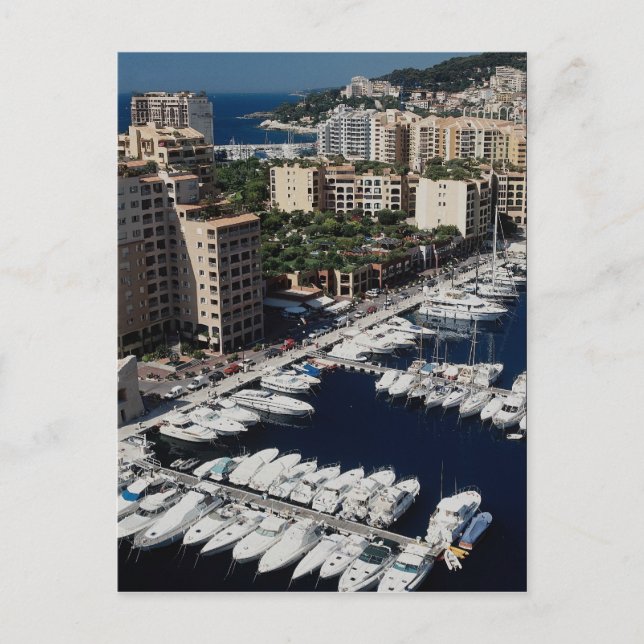 Yacht harbor, Monaco Vykort (Framsida)