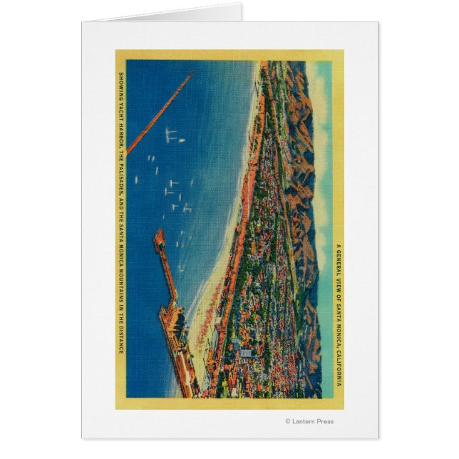 Yacht Harbour, Palisades och Santa Monica Hälsningskort (Framsidan)