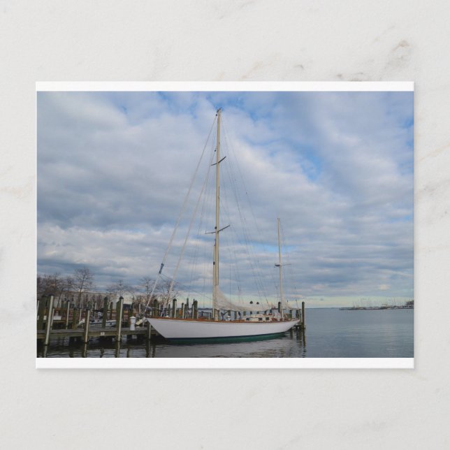 Yacht i Annapolis. Vykort (Framsida)