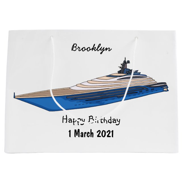 Yacht-illustration av tecknad (Framsidan)