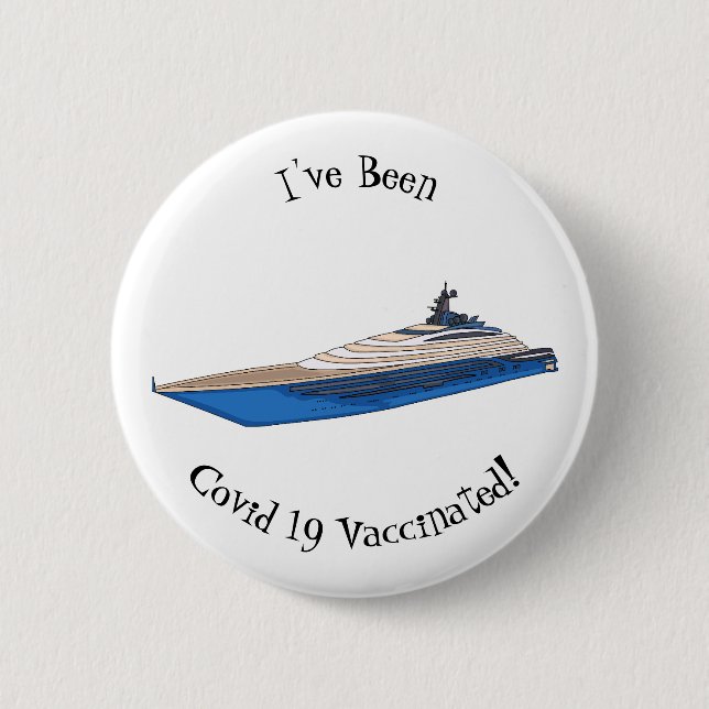 Yacht-illustration av tecknad knapp (Framsida)