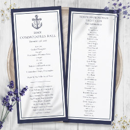 Yacht Klubb Nautical Navy Blue Menu Program