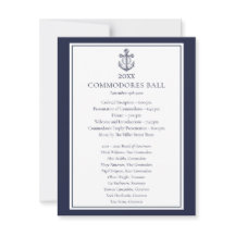 Yacht Klubb Nautical Navy Blue Menu Program