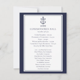 Yacht Klubb Nautical Navy Blue Menu Program