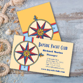 Yacht Klubb, Sailing Klubb, Marina, Nautical Shop Visitkort