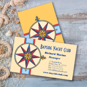 Yacht Klubb, Sailing Klubb, Marina, Nautical Shop Visitkort