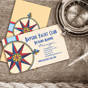 Yacht Klubb, Sailing Klubb, Marina, Nautical Shop Visitkort