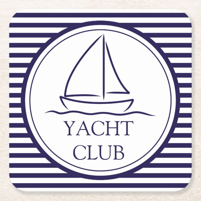 Yacht Klubb Underlägg Papper Kvadrat (Framsidan)
