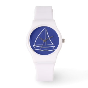 Yacht mönster armbandsur