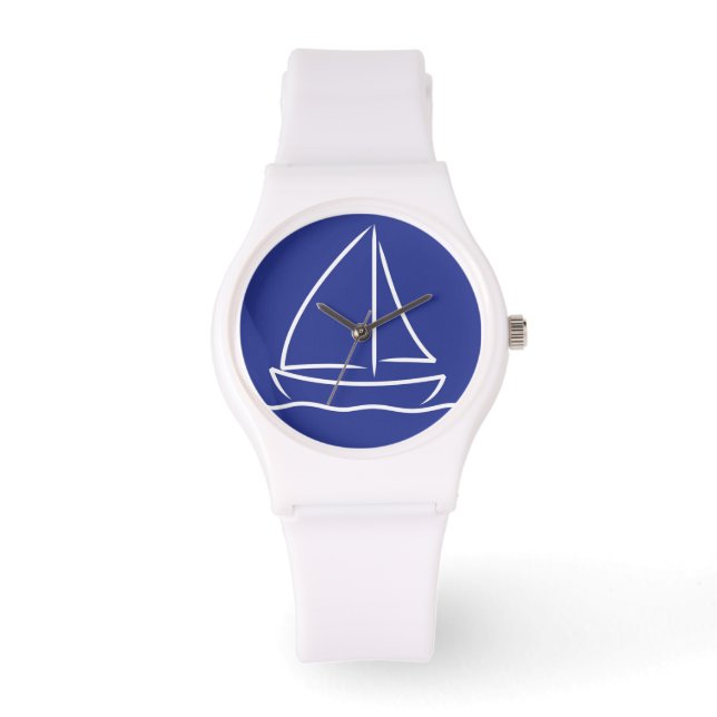 Yacht mönster armbandsur (Framsida)