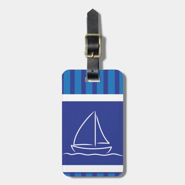 Yacht mönster bagagebricka (Vertikal Framsida)