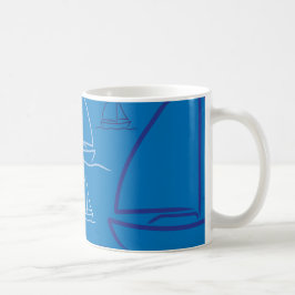 Yacht mönster kaffemugg