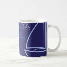 Yacht mönster kaffemugg