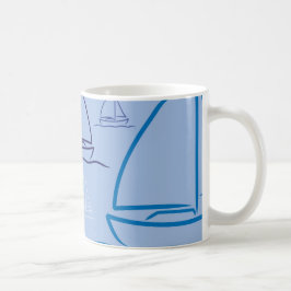 Yacht mönster kaffemugg