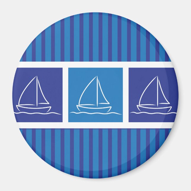 Yacht mönster magnet (Framsidan)