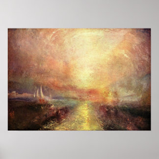 Yacht närmar sig kusten-Joseph Mallord-Turnerna Poster