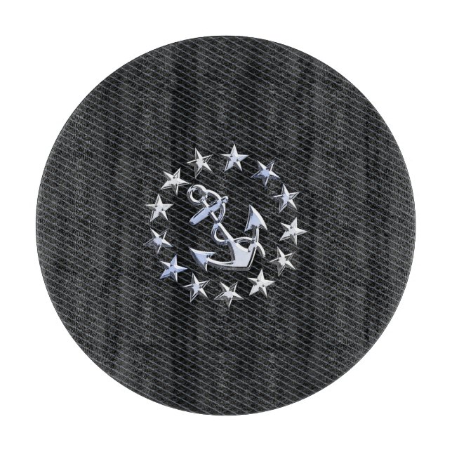 Yacht Naval Flagga Anchor och Stars (Framsidan)