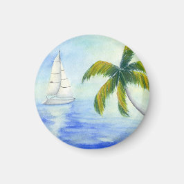 Yacht på Sea Palma Magnet
