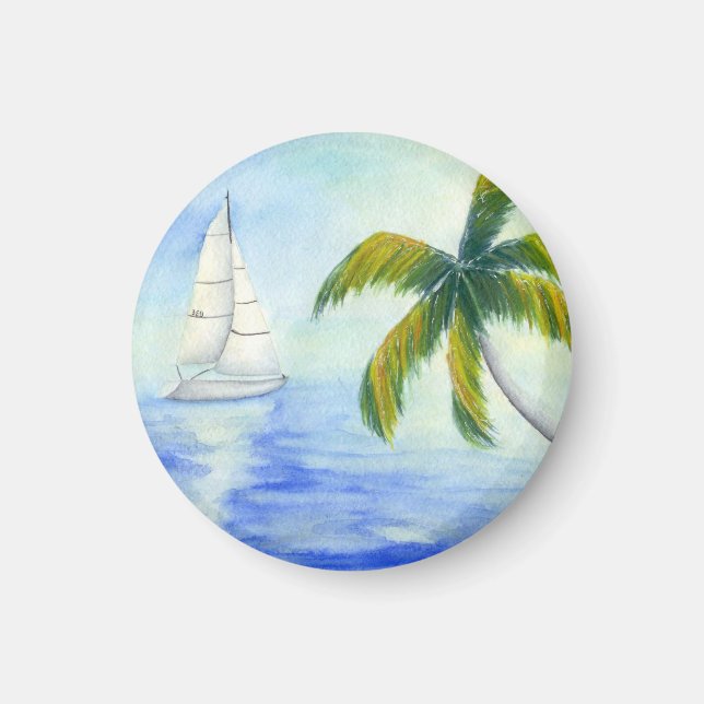 Yacht på Sea Palma Magnet (Framsidan)