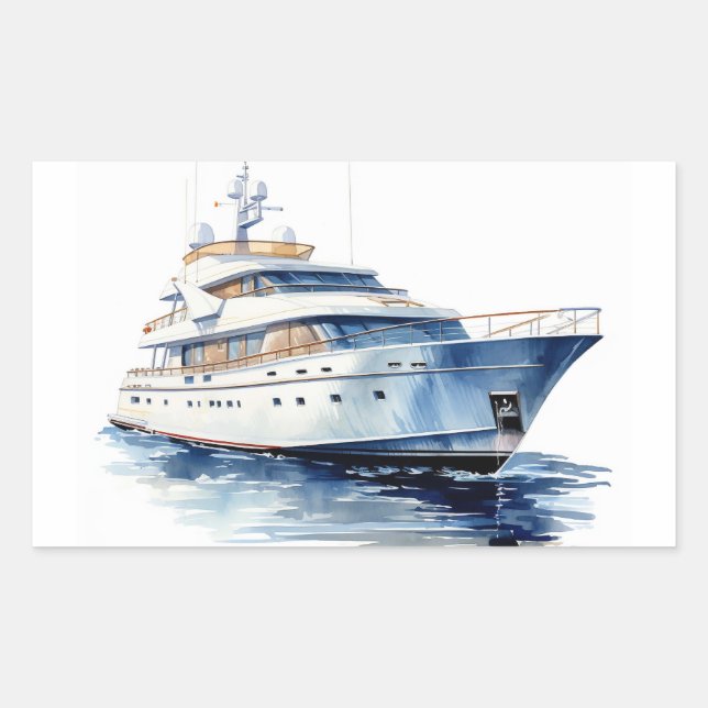 YACHT REKTANGULÄRT KLISTERMÄRKE (Framsida)