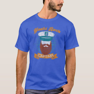 Yacht Rock Captain Party Boat Drinking Bearded boy T Shirt