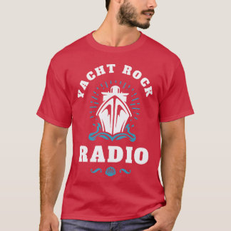 YACHT ROCK VITA BOKSTÄVER T SHIRT