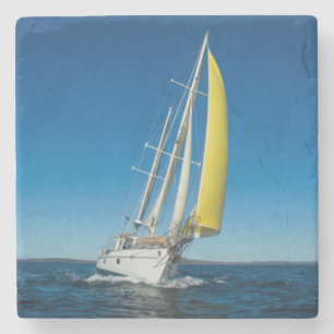 Yacht som seglar södra Australien Underlägg Sten