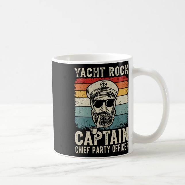 Yacht Sten kapten Pontoon Boat Party Sailor Boati Kaffemugg (Höger)