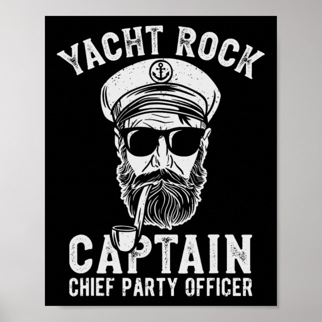 Yacht Sten kapten Pontoon Boat Party Sailor Boati Poster (Framsidan)