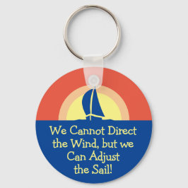 Yacht-Tävlan seglar med solnedgång Nyckelring