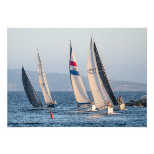 Yacht Tävling - Marina Del Rey, CA Fototryck